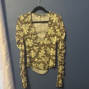 Floral Long Sleeve Women's Top